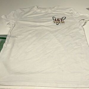 Large White Let Them Judge You Short Sleeve Graphic Quote T Shirt